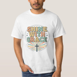 "Shine With Grace" Retro Christian T-Shirt