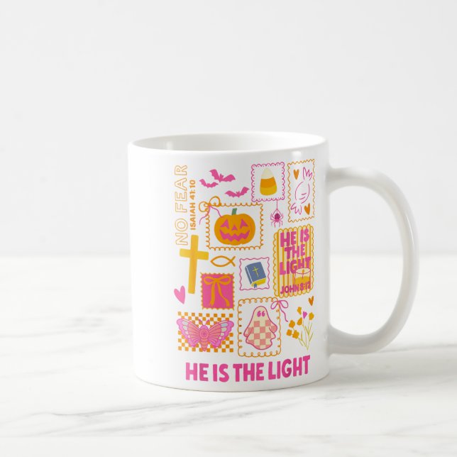Shine With The Light Of Jesus Christian Halloween  Coffee Mug (Right)