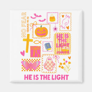 Shine With The Light Of Jesus Christian Halloween  Magnet