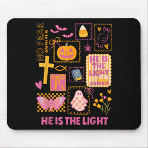 Shine With The Light Of Jesus Christian Halloween Mouse Pad