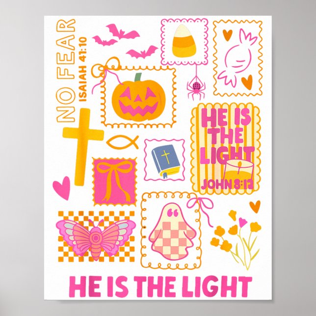 Shine With The Light Of Jesus Christian Halloween  Poster (Front)