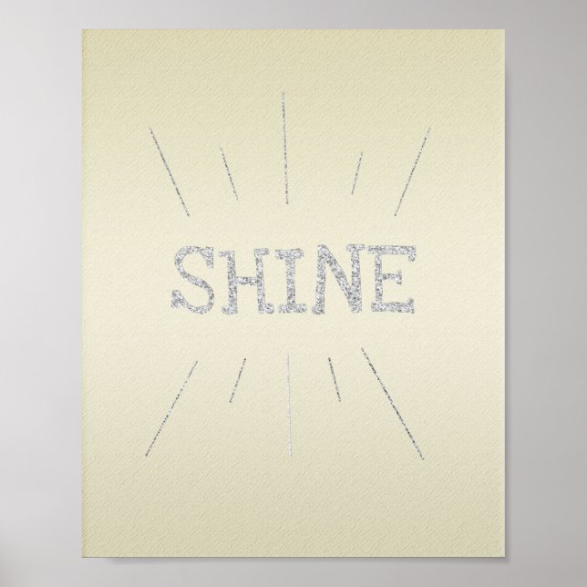 Shine Yellow with Silver Glitter Poster (Front)