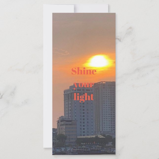 Shine your light bookmark (Front)