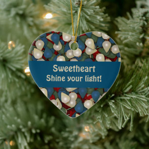 Shine Your Light Contemporary Art Ceramic Ornament