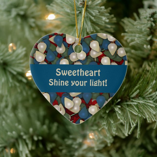Shine Your Light Contemporary Art Ceramic Ornament (Tree)