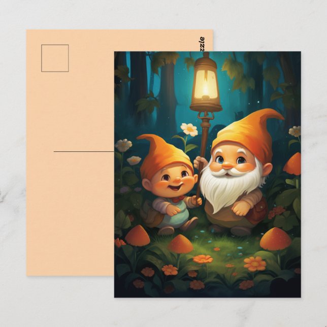 Shine Your Light Little Gnome Postcard (Front/Back)