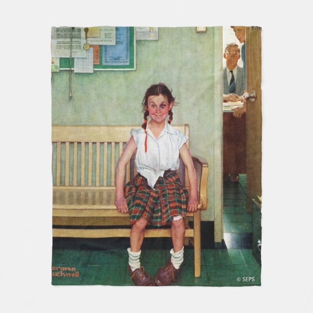 Shiner or Outside the Principal's Office Fleece Blanket (Front)