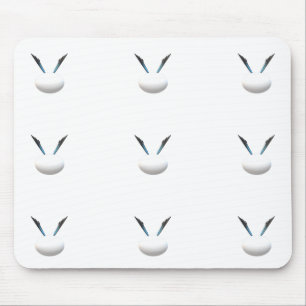 SHING WHITE GLOBES MODERN ART LESS IS MORE MOUSE PAD