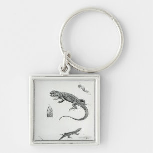 Shingled Iguana Key Ring