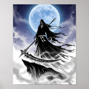 Shinigami Sumi-e Art Poster