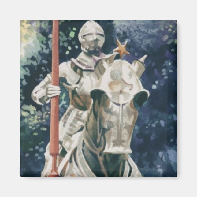 "Shining Armour" Knight Watercolor Magnet (Front)