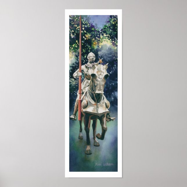 "Shining Armour" Knight Watercolor Poster (Front)