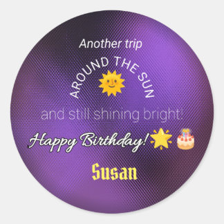 Shining Bright: Birthday Round Sticker