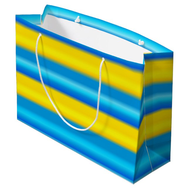 Shining Bright Diamonds-Coordinating Stripes-3- Large Gift Bag (Back Angled)