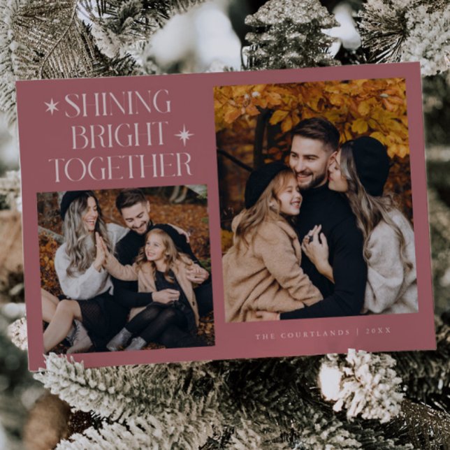 Shining Bright Stars Pink Multi Photo Holiday (Creator Uploaded)