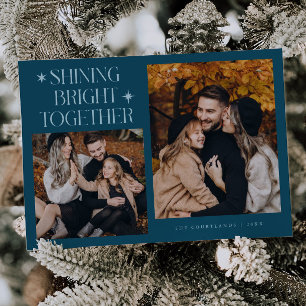 Shining Bright Stars Teal Multi Photo Holiday