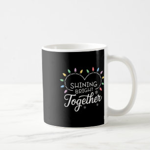 Shining Bright Together Holiday Lights Heart Chris Coffee Mug
