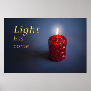 Shining candle poster