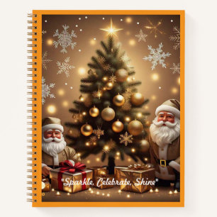 "Shining Christmas Star Light" Notebook