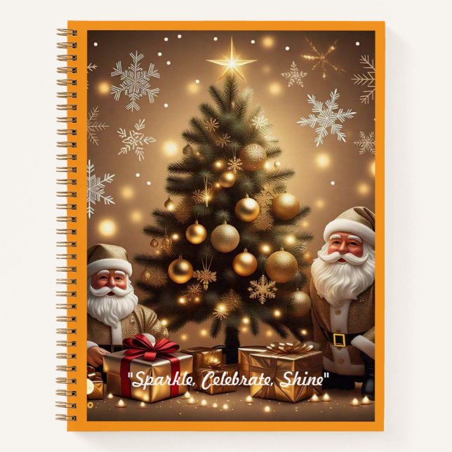 "Shining Christmas Star Light" Notebook (Front)