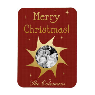 Shining Christmas Wishes - photo magnet