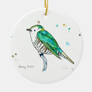 Shining Cuckoo Ceramic Ornament