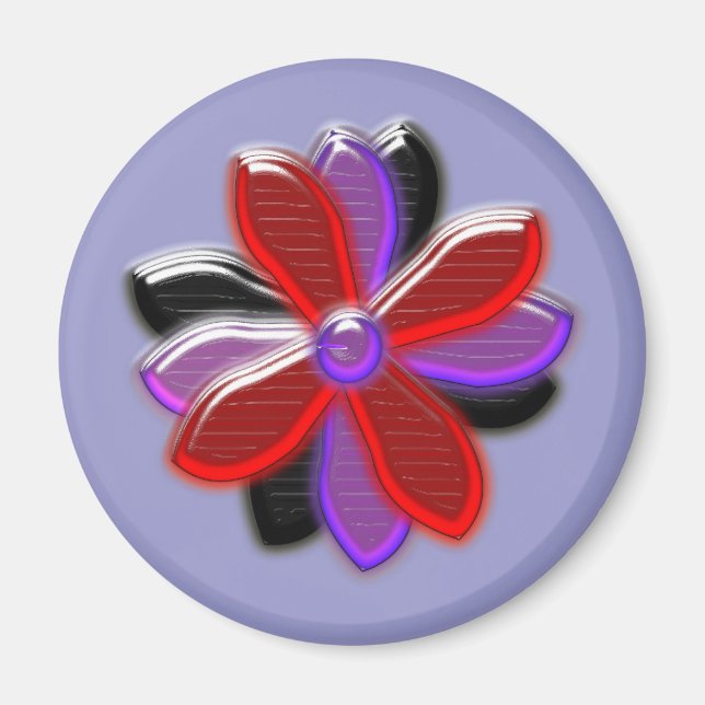 Shining Daisy Flower Magnet (Front)
