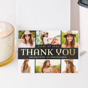 Shining Future FOIL Folded Photo Thank You Card