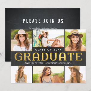 Shining Future Graduation Announcement Invitation