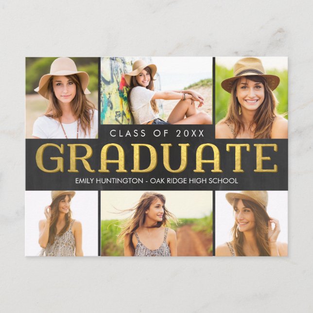 Shining Future Graduation Announcement Invitation (Front)