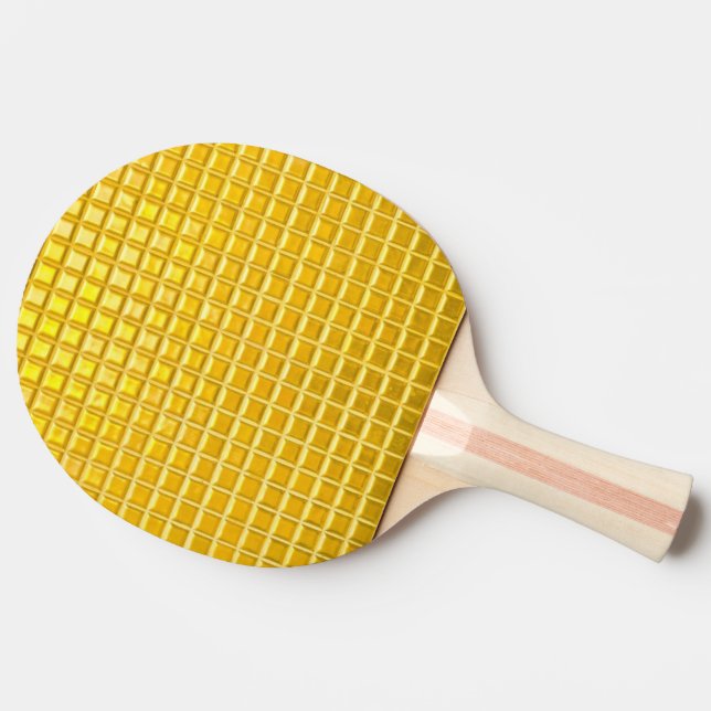 shining gold pattern textures ping pong paddle (Side)