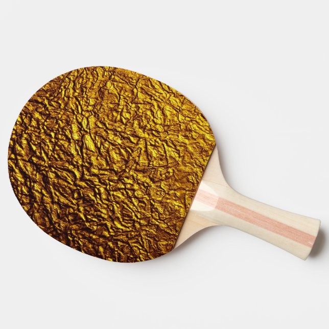 shining gold pattern textures ping pong paddle (Side)