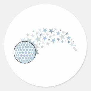 Shining Golf Star Classic Round Sticker