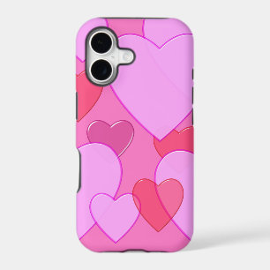 Shining heart Valentine background pink