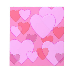 Shining heart Valentine background pink Notepad