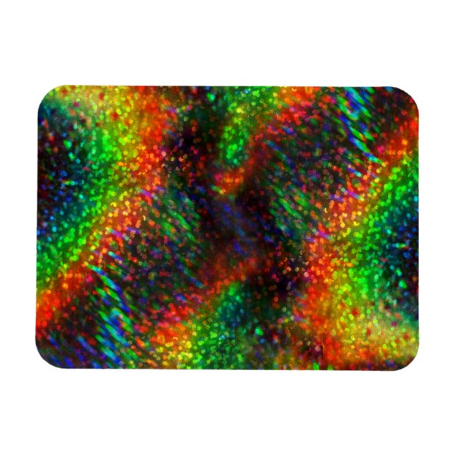 Shining Holographic Bright Rainbow Lights Glitter Magnet (Horizontal)
