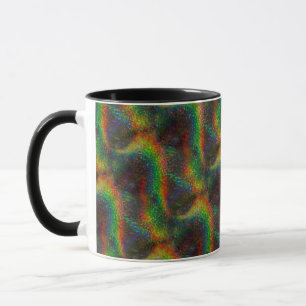 Shining Holographic Rainbow Lights Glitter Wave Mug
