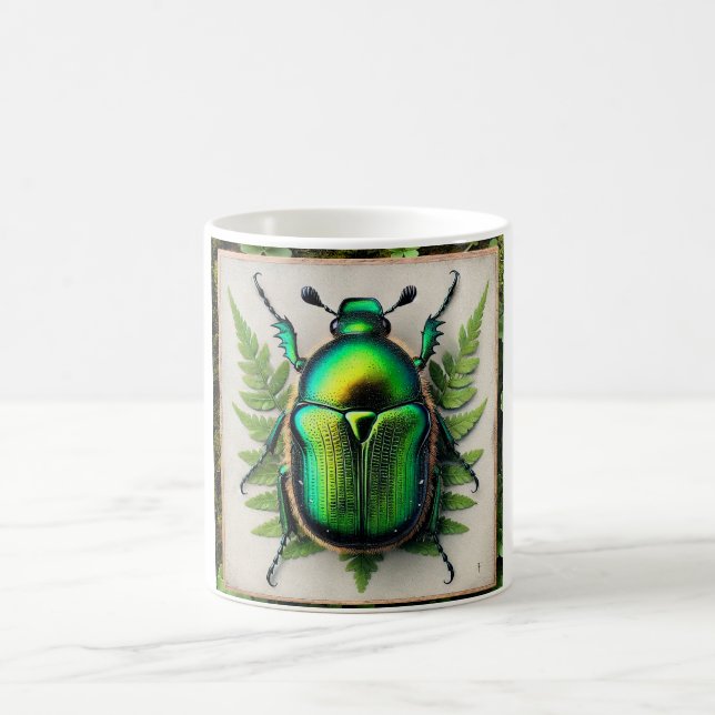 Shining Leaf Chafer Beetle 031124IREF227 - Waterco Coffee Mug (Center)