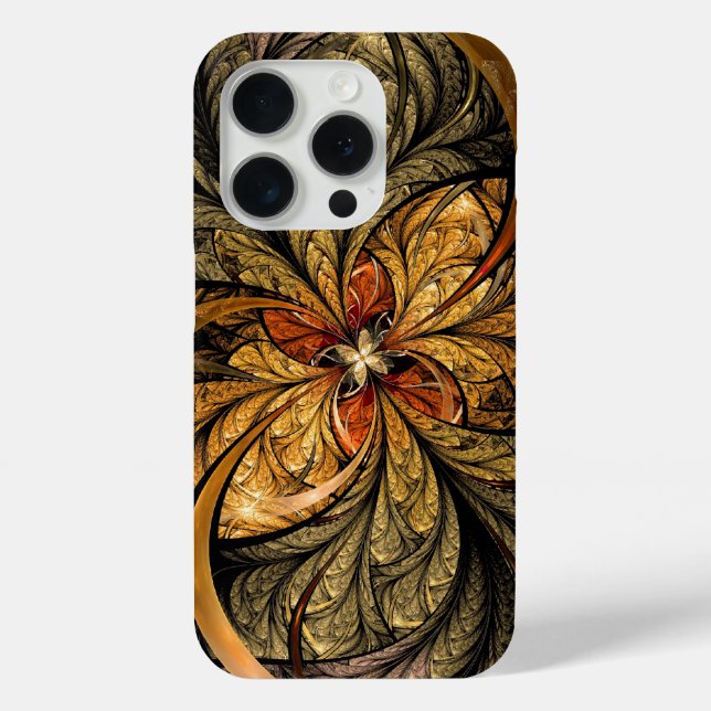 Shining Leaves Abstract Fractal art Case-Mate iPhone Case (Back)