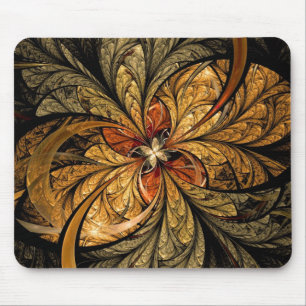 Shining Leaves Fractal Art Mouse Pad