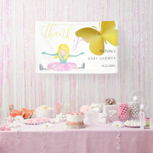 Shining Like A Girl Watercolor Illustration Banner
