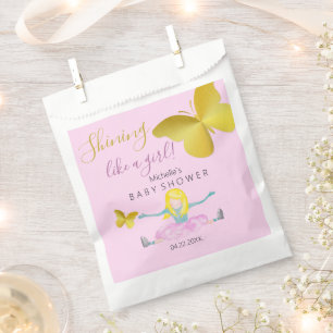 Shining Like A Girl Watercolor Illustration Favour Bag