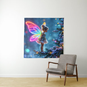 Shining little Christmas fairy lights fantasy Tapestry