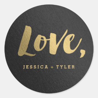 Shining Promise Love Wedding Favor Sticker