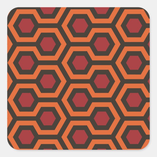 Shining Red Square Sticker (Front)