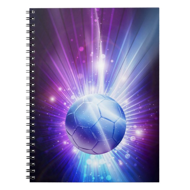 Shining Soccer Ball Football Notebook (Front)