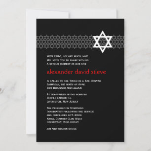 Shining Star Bar Mitzvah Invitation