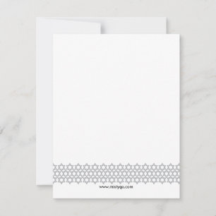Shining Star Bar Mitzvah Thank You Note Card