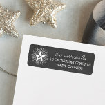 Shining Star Christmas Monogram Return Address Return Address Label<br><div class="desc">Have yourself a merry little Christmas with these pretty return address labels. Design features chalkboard background and a shining white star with your family monogram inside.</div>