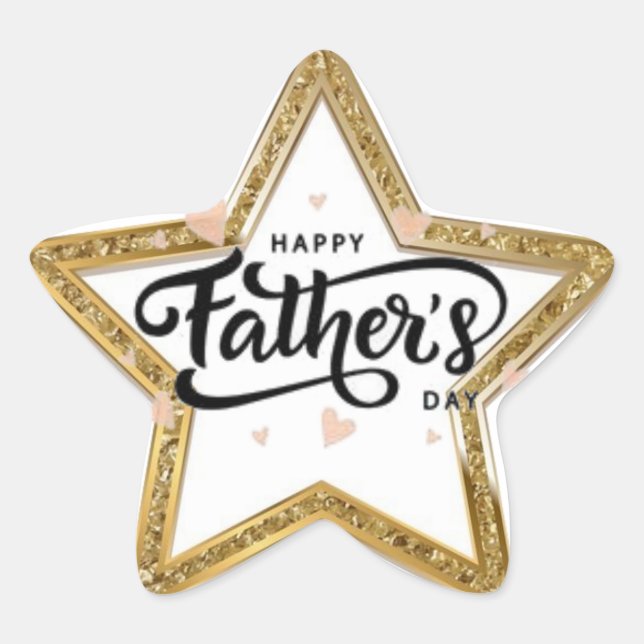 "Shining Star Dad" Star Sticker (Front)